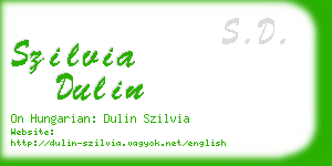 szilvia dulin business card